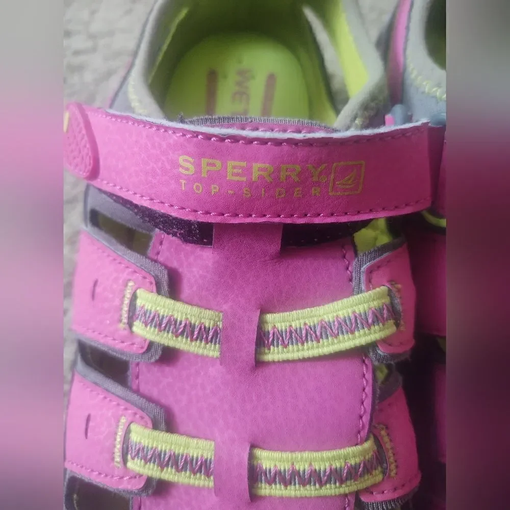 Sperry Top-Sider Wet Tech Fisherman Sandal Hot Pink Girls Size 4 PRE-OWNED